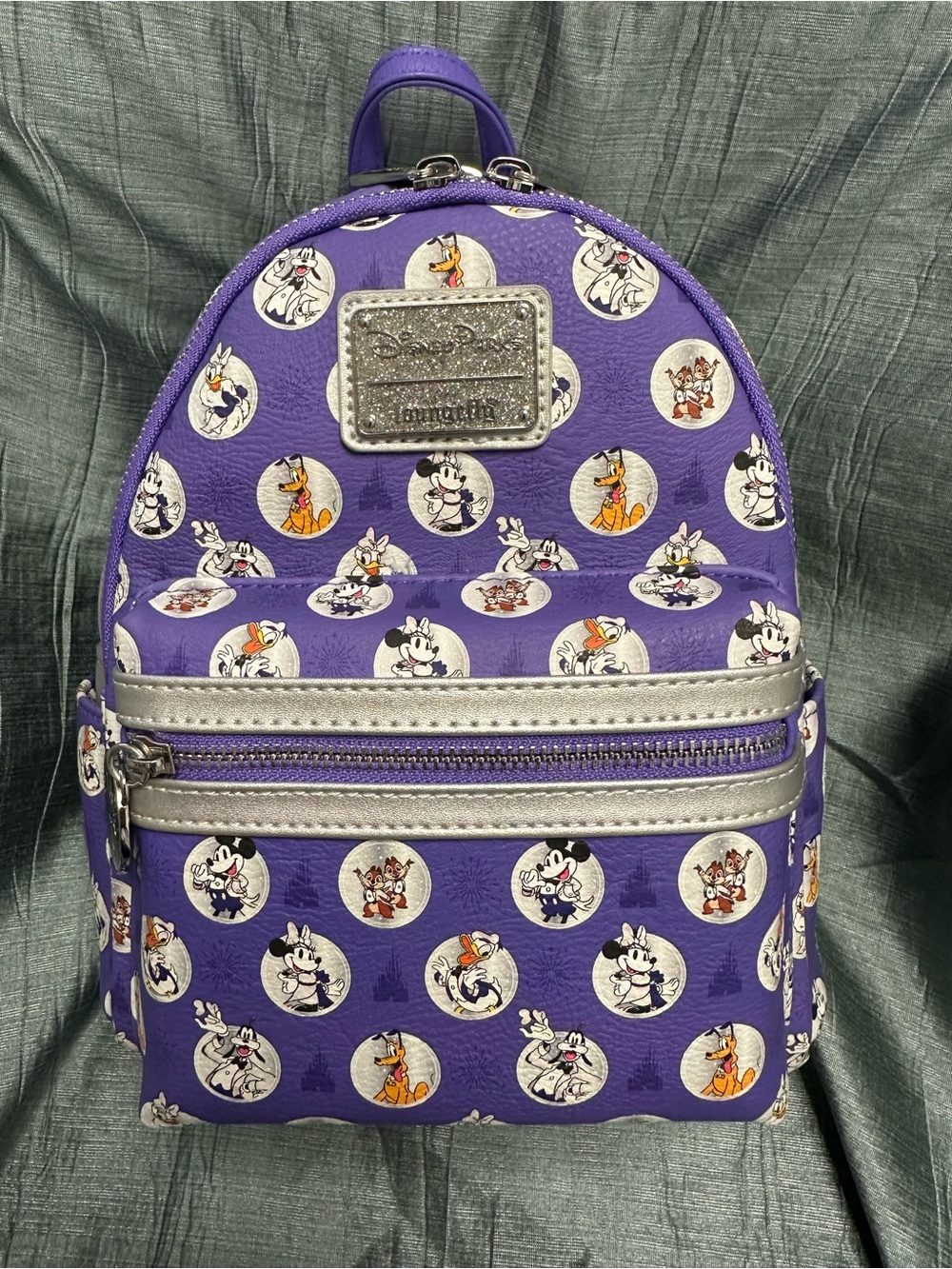 Loungefly Disney Parks 100th Anniversary Mickey and Friends AOP Mini Backpack